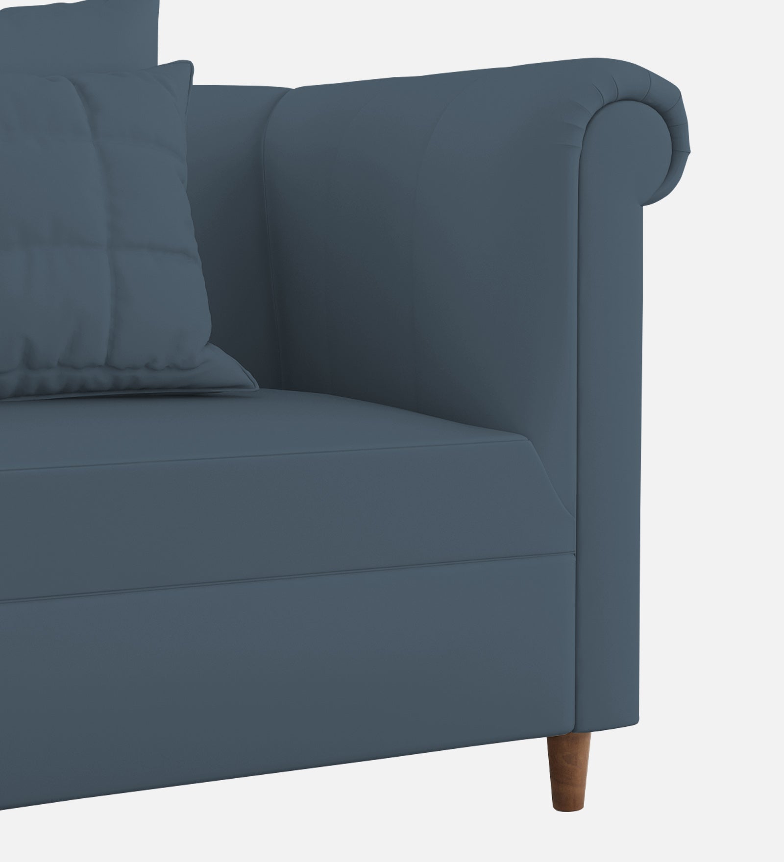 Rubi Velvet 1 Seater Sofa In Oxford Blue Colour - Febonic Living