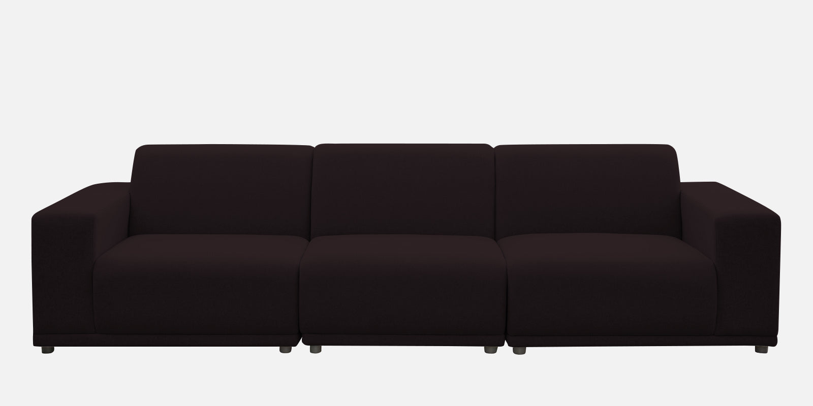 Adam Fabric LHS Sectional Sofa (3+Ottoman Lounger) In Cara Brown Colour - Febonic Living
