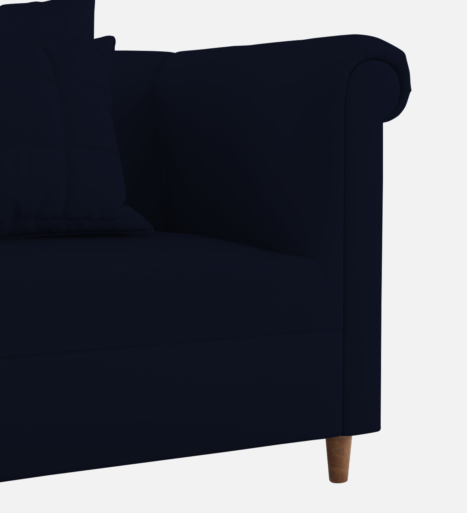Rubi Velvet 1 Seater Sofa In Dark Blue Colour - Febonic Living