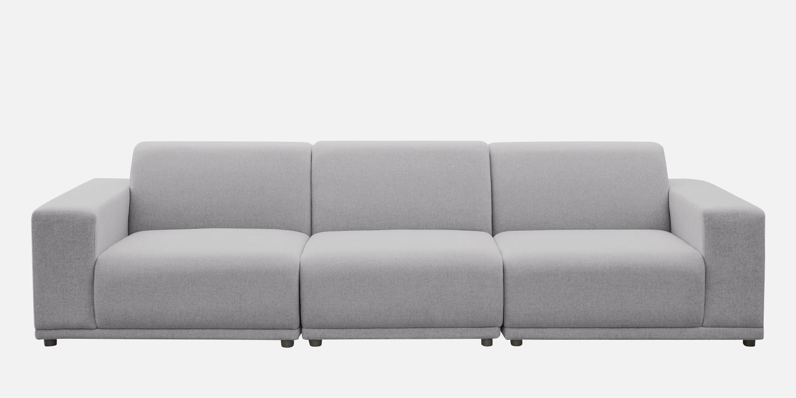 Adam Fabric RHS Sectional Sofa (3+Ottoman Lounger) In Lit Grey Colour - Febonic Living