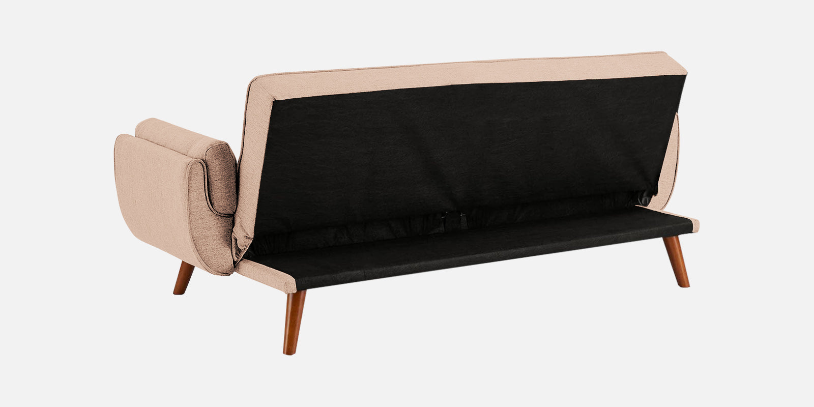 Melano Fabric 3 Seater Convertible Sofa Cum Bed In Olive Beige Colour - Febonic Living