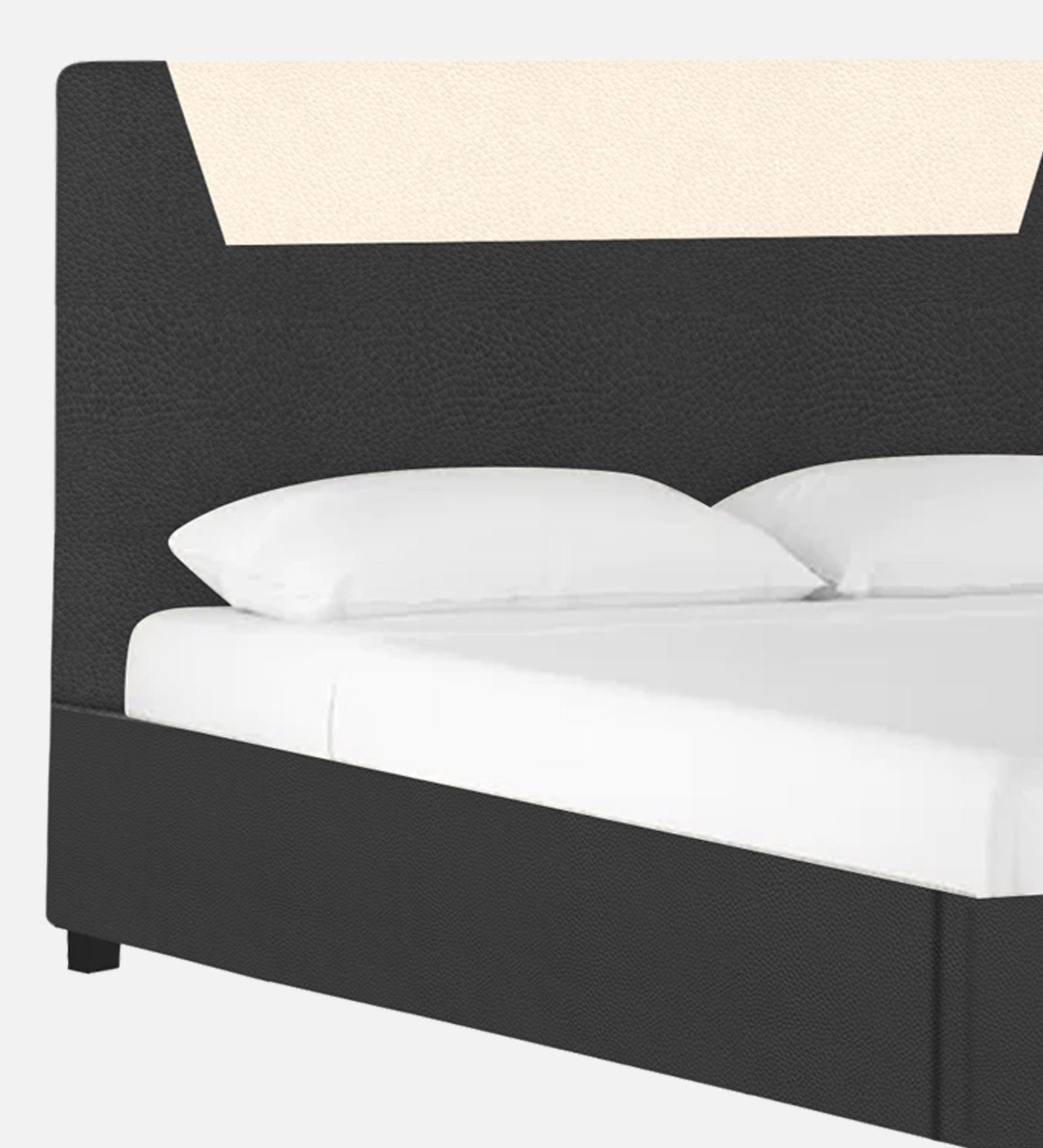 Alina Leatherette King Size Bed In Grey Colour - Febonic Living