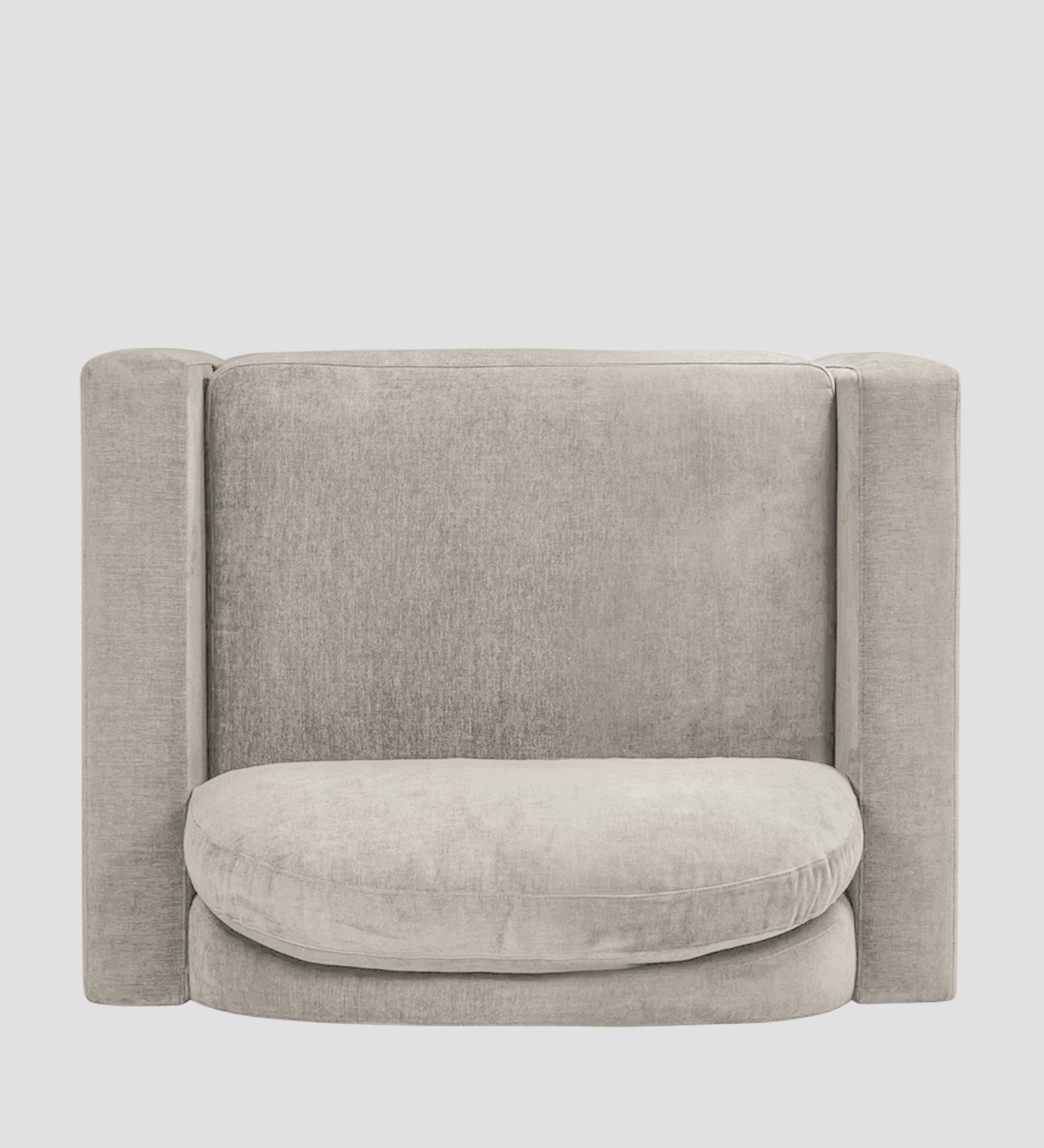 Dara Fabric 1 Seater Sofa In Ash Grey Colour - Febonic Living
