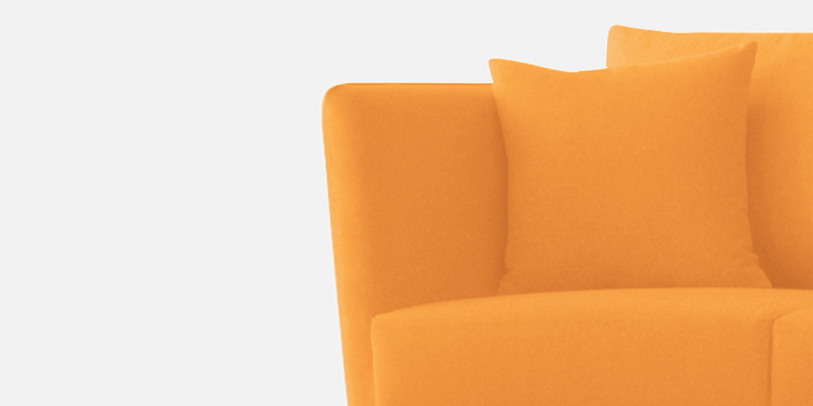 Norway Velvet 3 Seater Sofa In Tangerine Orange Colour - Febonic Living