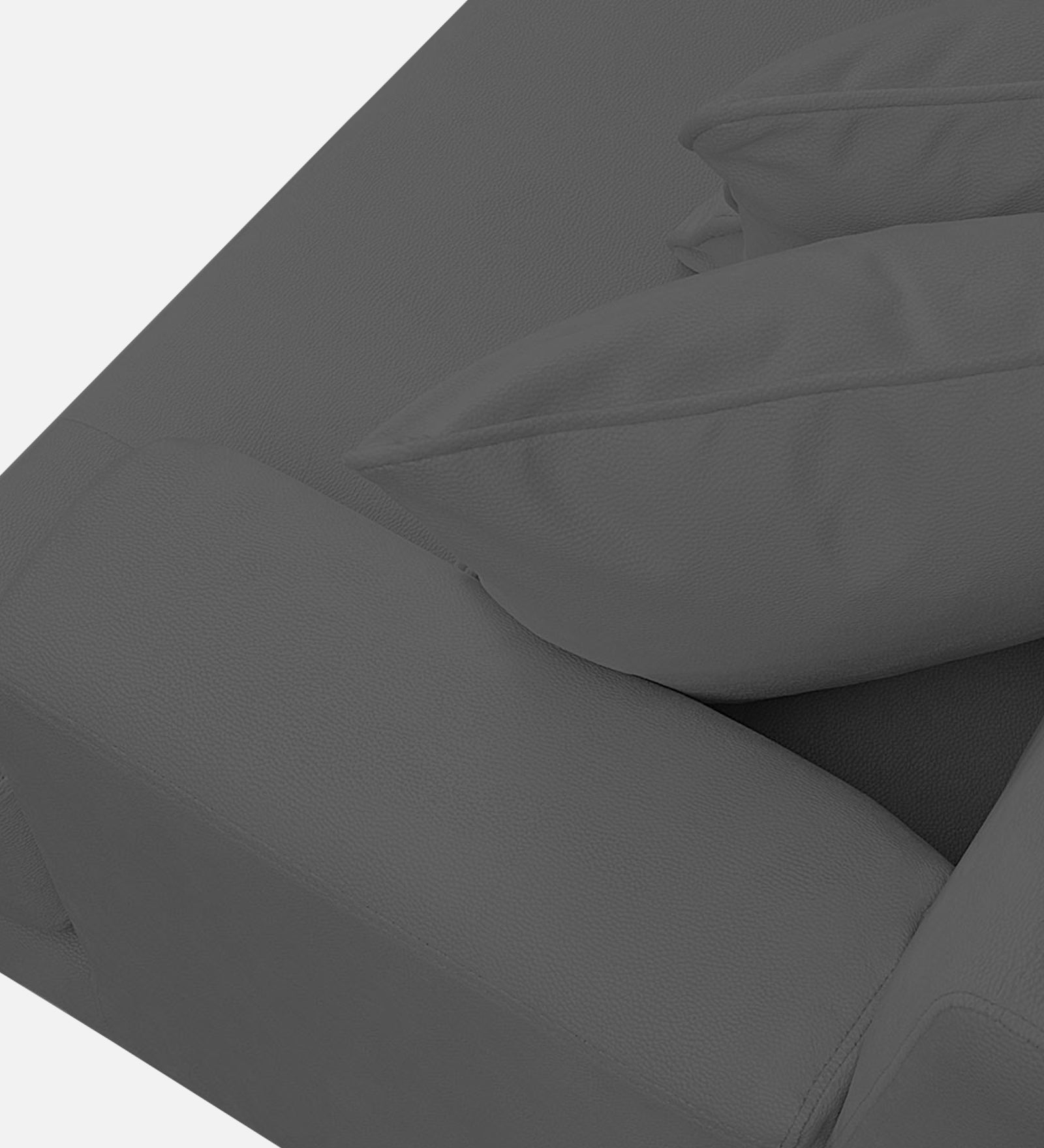 Woody Fabric 1 Seater Sofa In Pure Grey Colour - Febonic Living