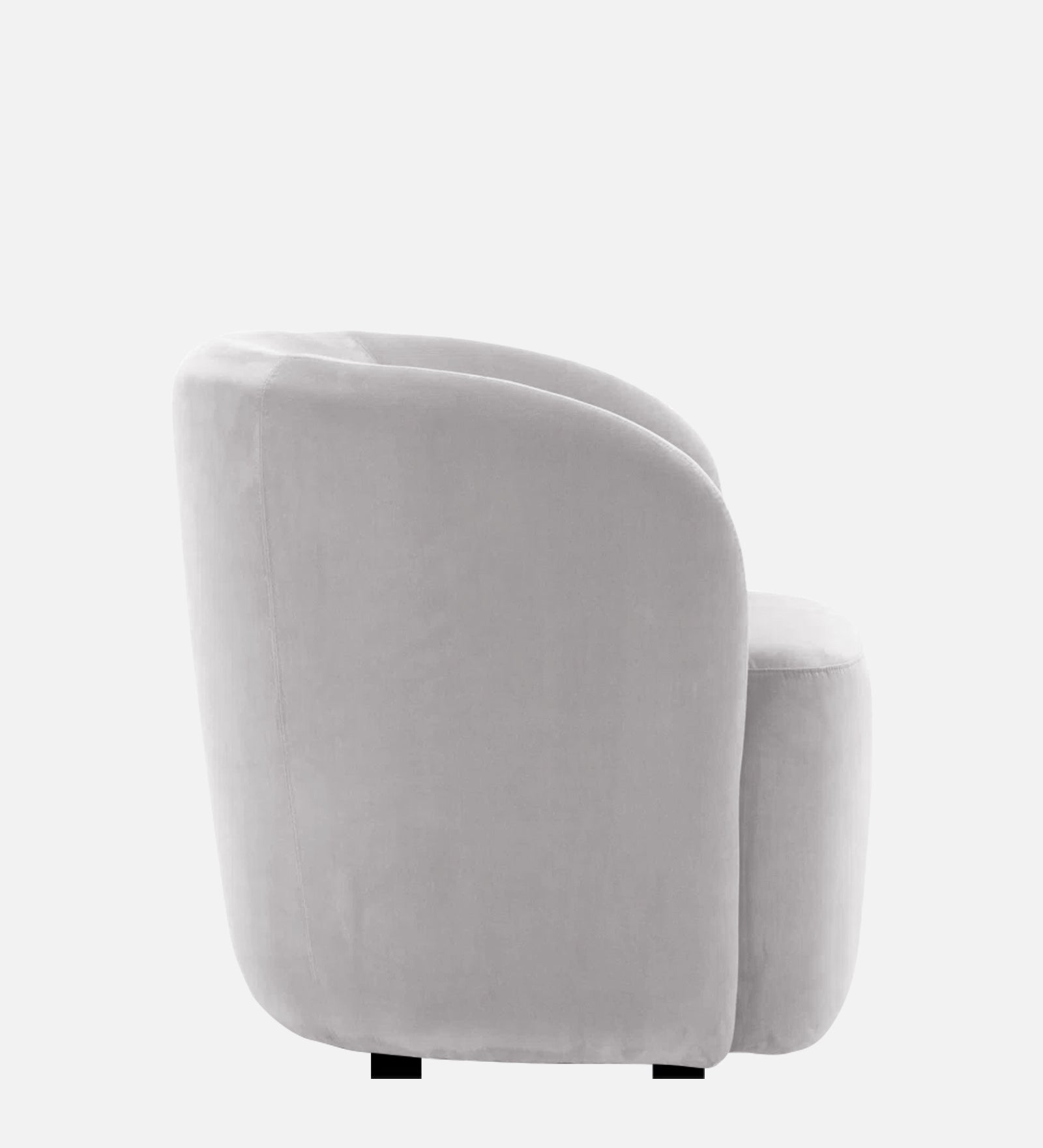 Lucky Velvet Wing Chair In Concrete Grey Colour - Febonic Living