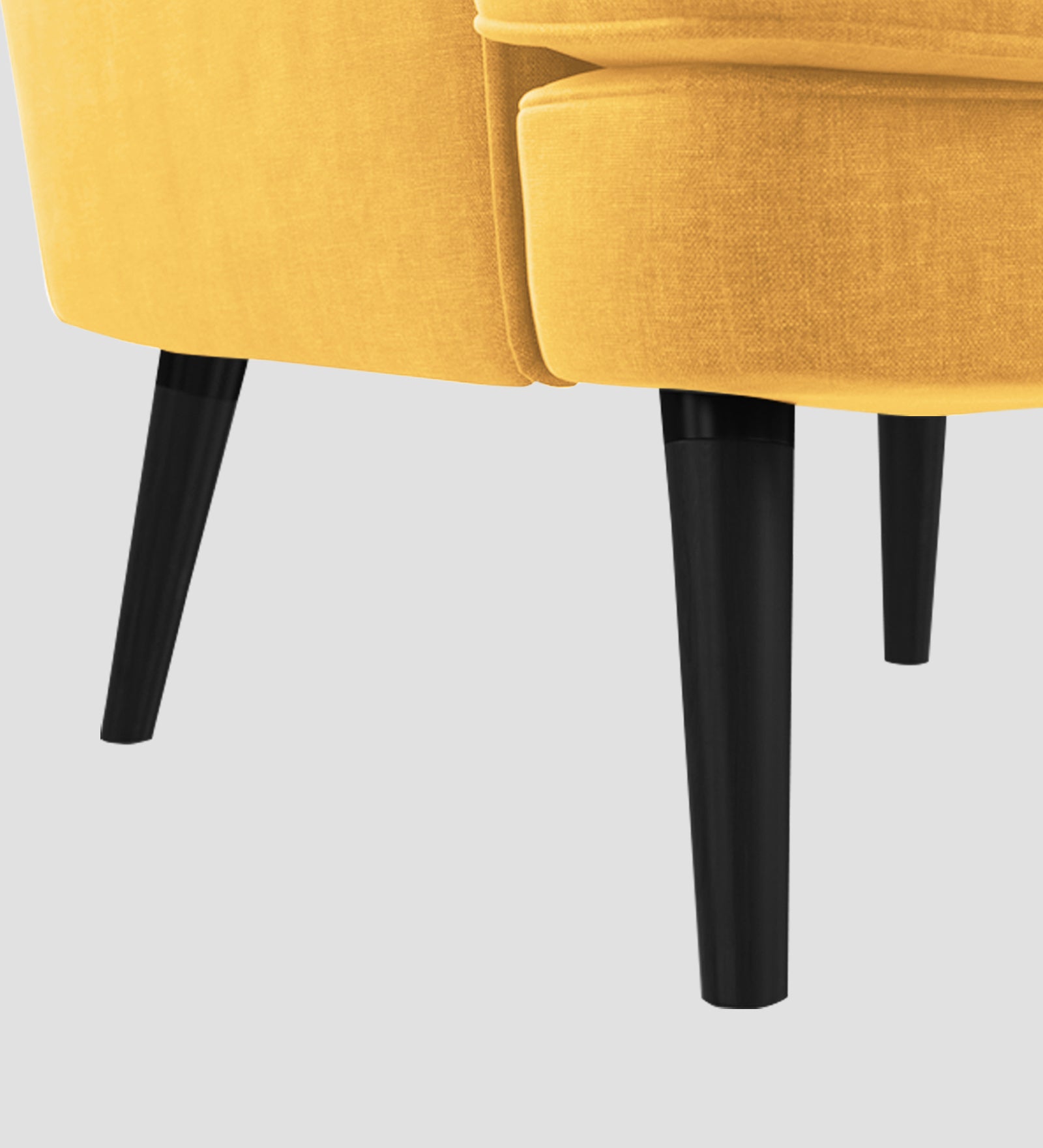 Niya Velvet Wing Chair In Turmeric yellow Colour - Febonic Living