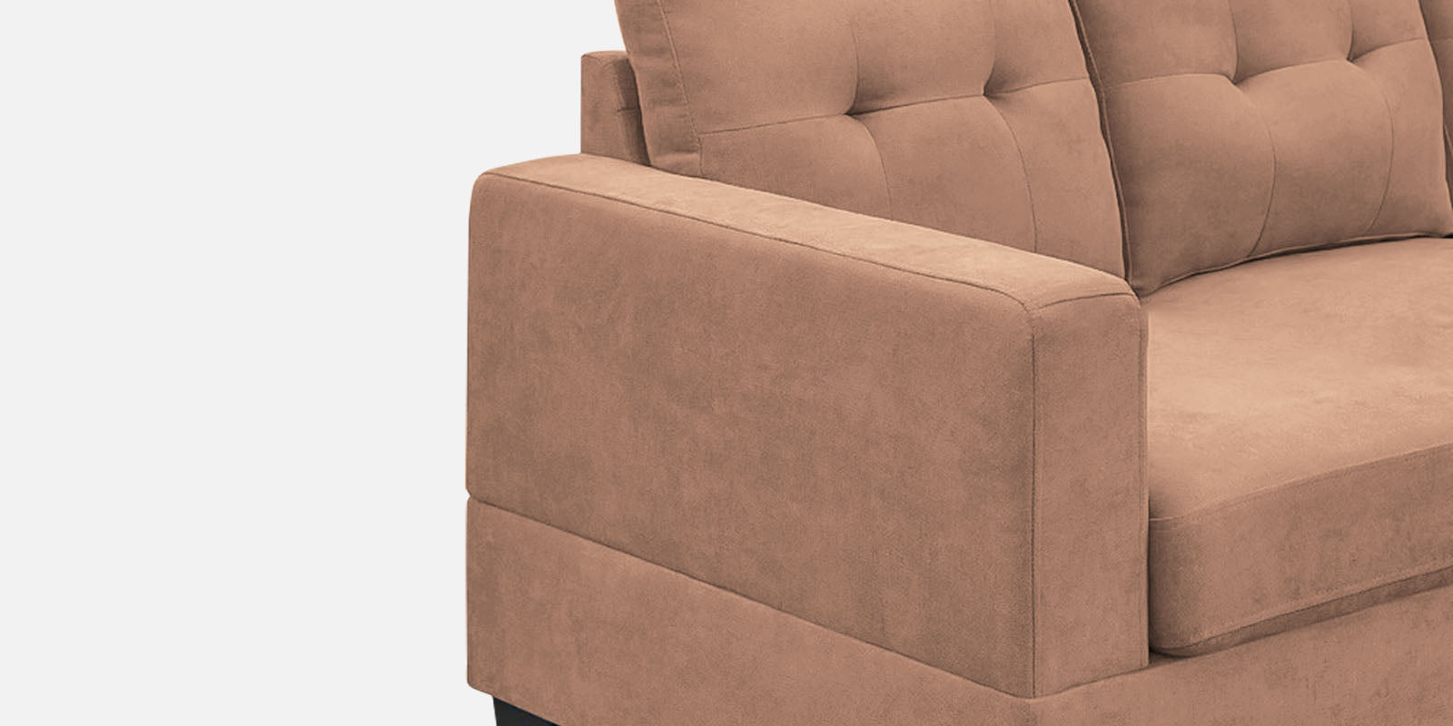 Thomas Fabric LHS Sectional Sofa (2+Lounger) In Cosmic Beige Colour - Febonic Living