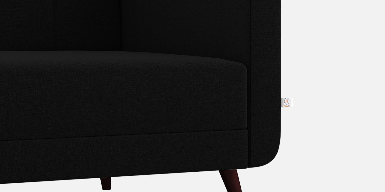 Wiki Velvet 3 Seater Sofa in Adam Black Colour