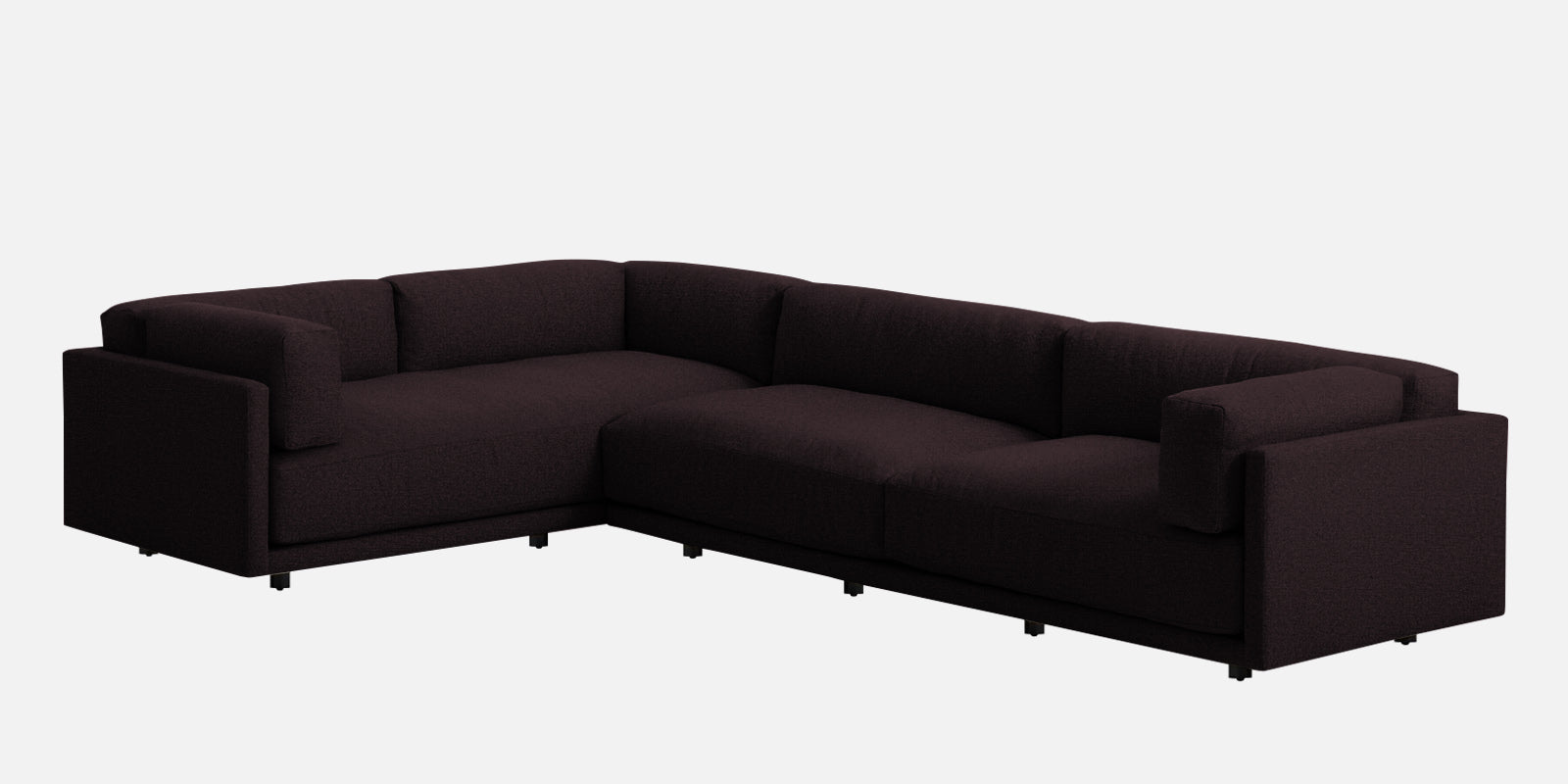 Nixon Fabric 6 Seater RHS Corner Sofa In cara brown Colour - Febonic Living