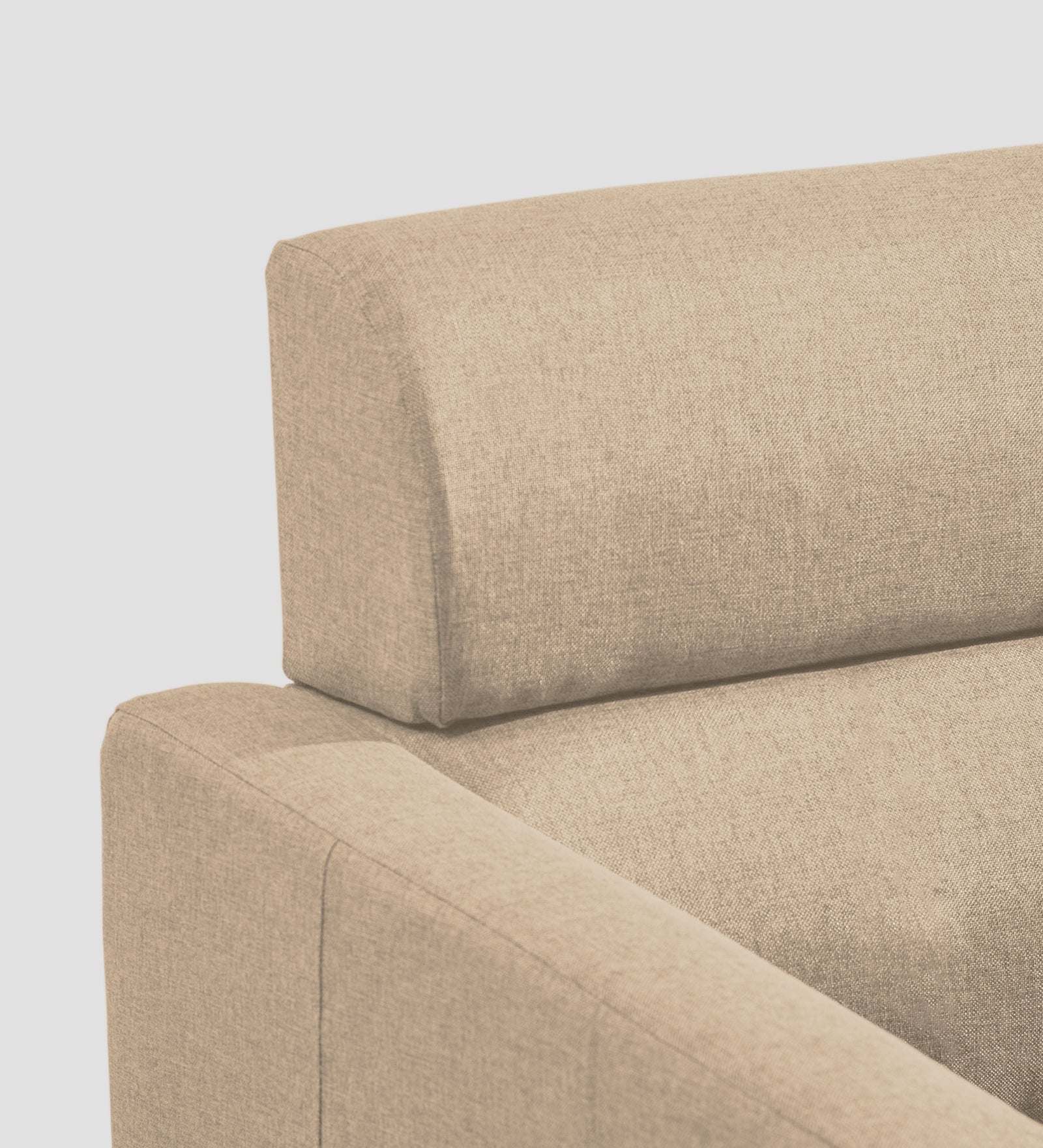 Devo Fabric 1 Seater Sofa In Olive Beige Colour - Febonic Living