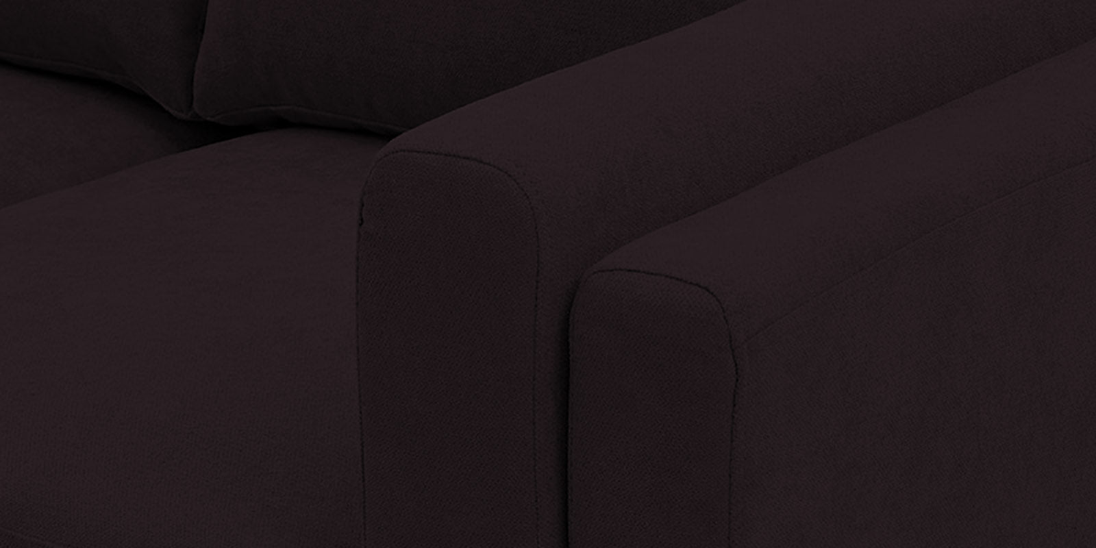 Creata Fabric LHS Sectional Sofa (3+Lounger) in Cara Brown Colour by Febonic