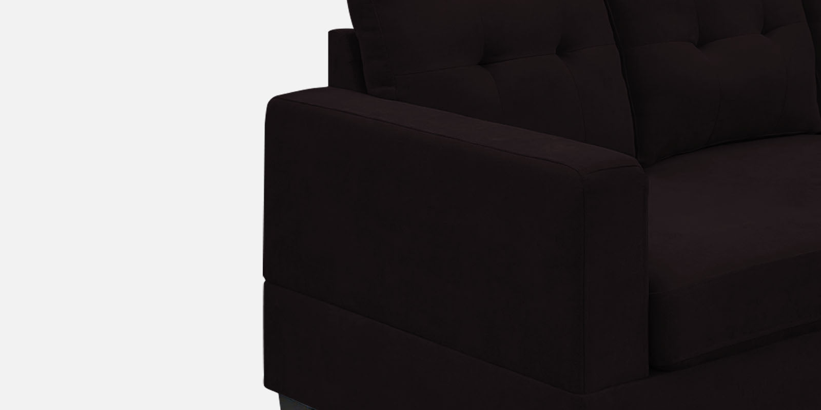 Thomas Fabric LHS Sectional Sofa (2+Lounger) In Cara Brown Colour - Febonic Living