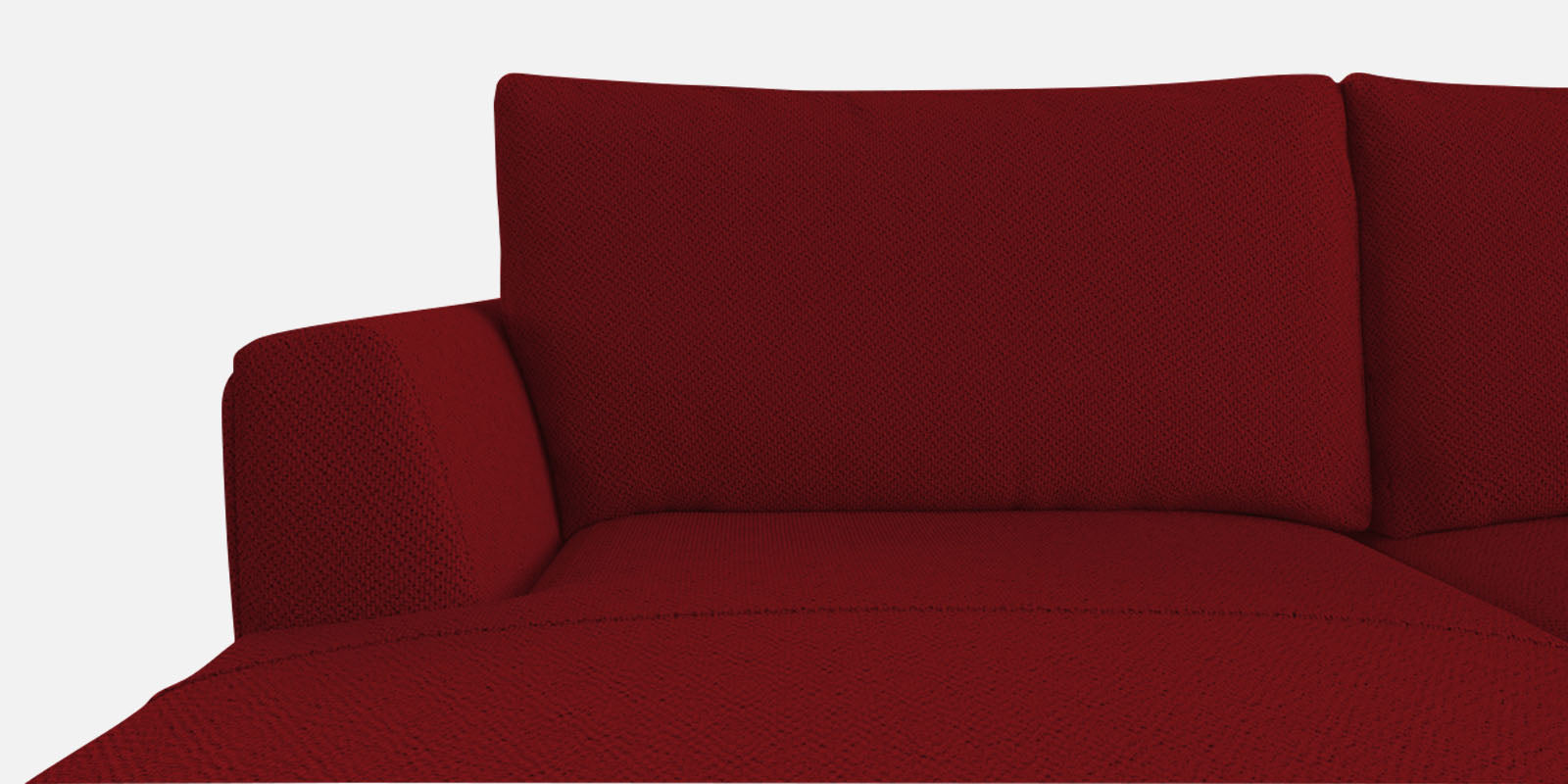 Como Fabric RHS Sectional Sofa (3+Lounger) in Blood Maroon Colour