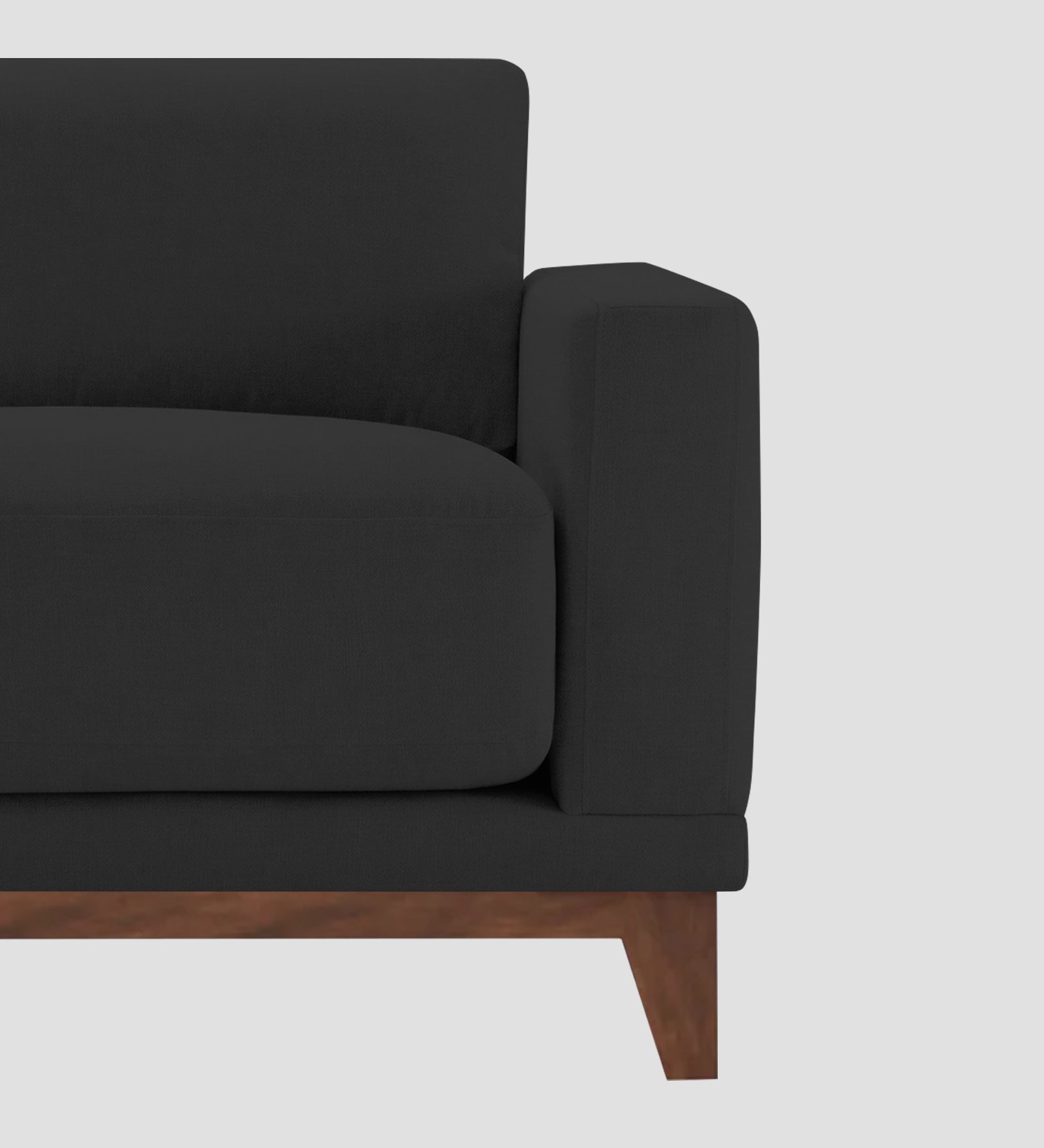Esha Fabric 1 Seater Sofa In Bitter Black Colour - Febonic Living