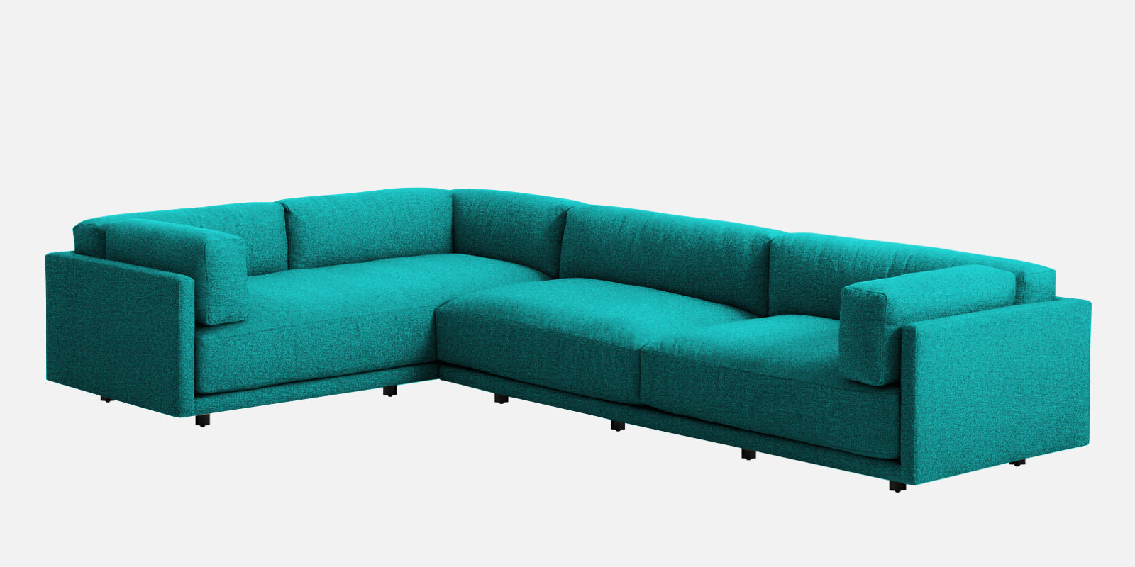 Nixon Fabric 6 Seater RHS Corner Sofa In Sea Green Colour - Febonic Living