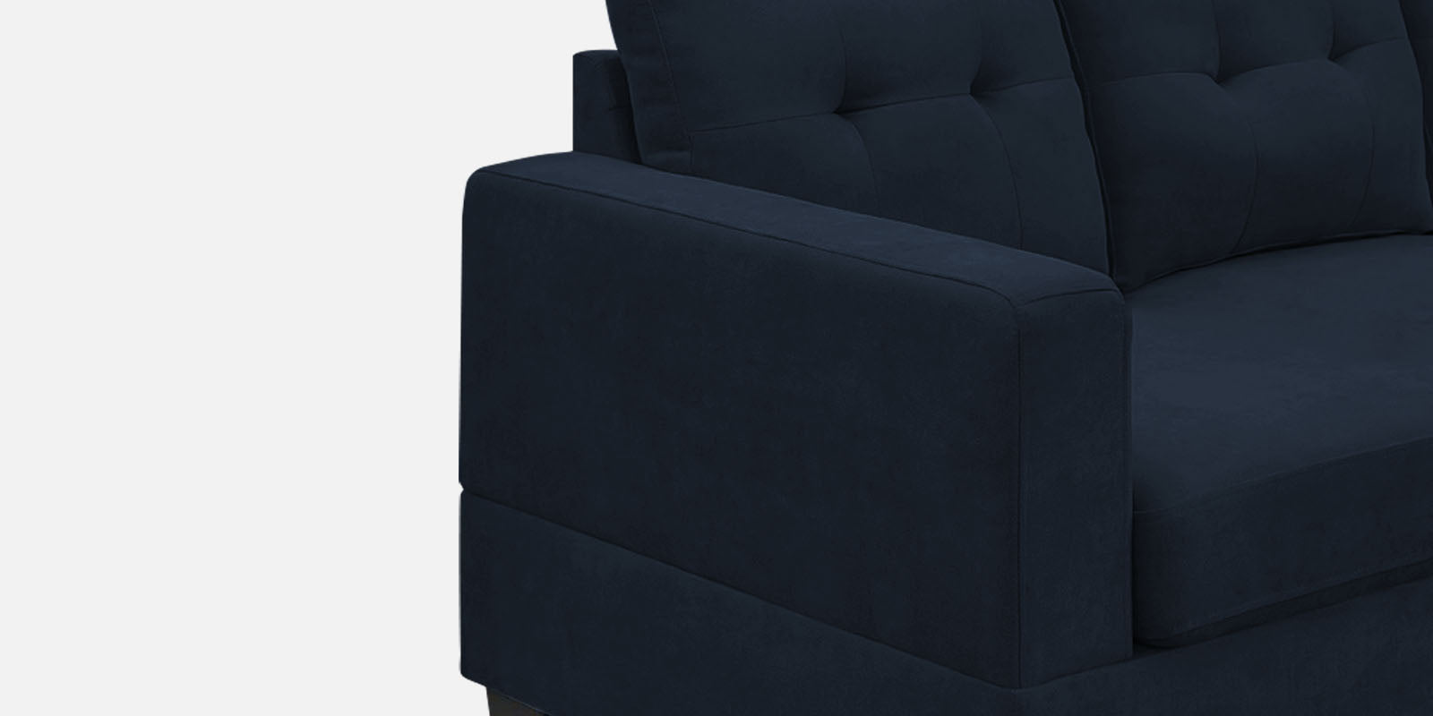 Thomas Fabric LHS Sectional Sofa (2+Lounger) In Denim Blue Colour - Febonic Living