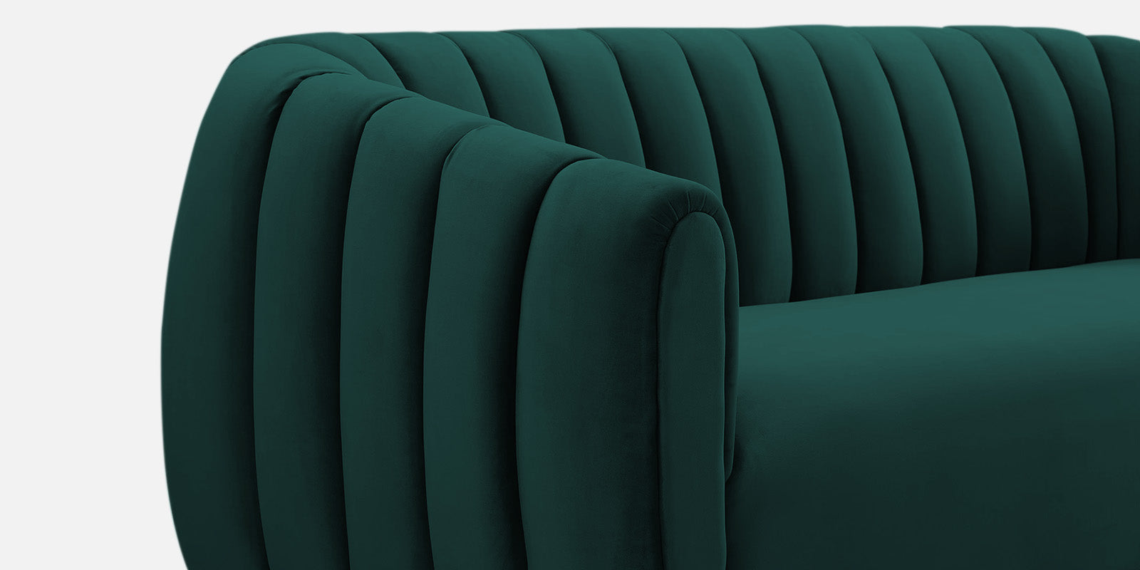 Ferry Velvet 3 Seater Sofa In Forest Green Colour - Febonic Living