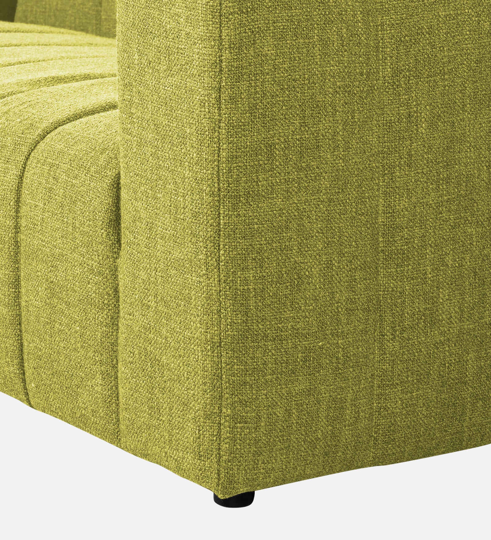 Lara Fabric 1 Seater Sofa In Parrot Green Colour - Febonic Living