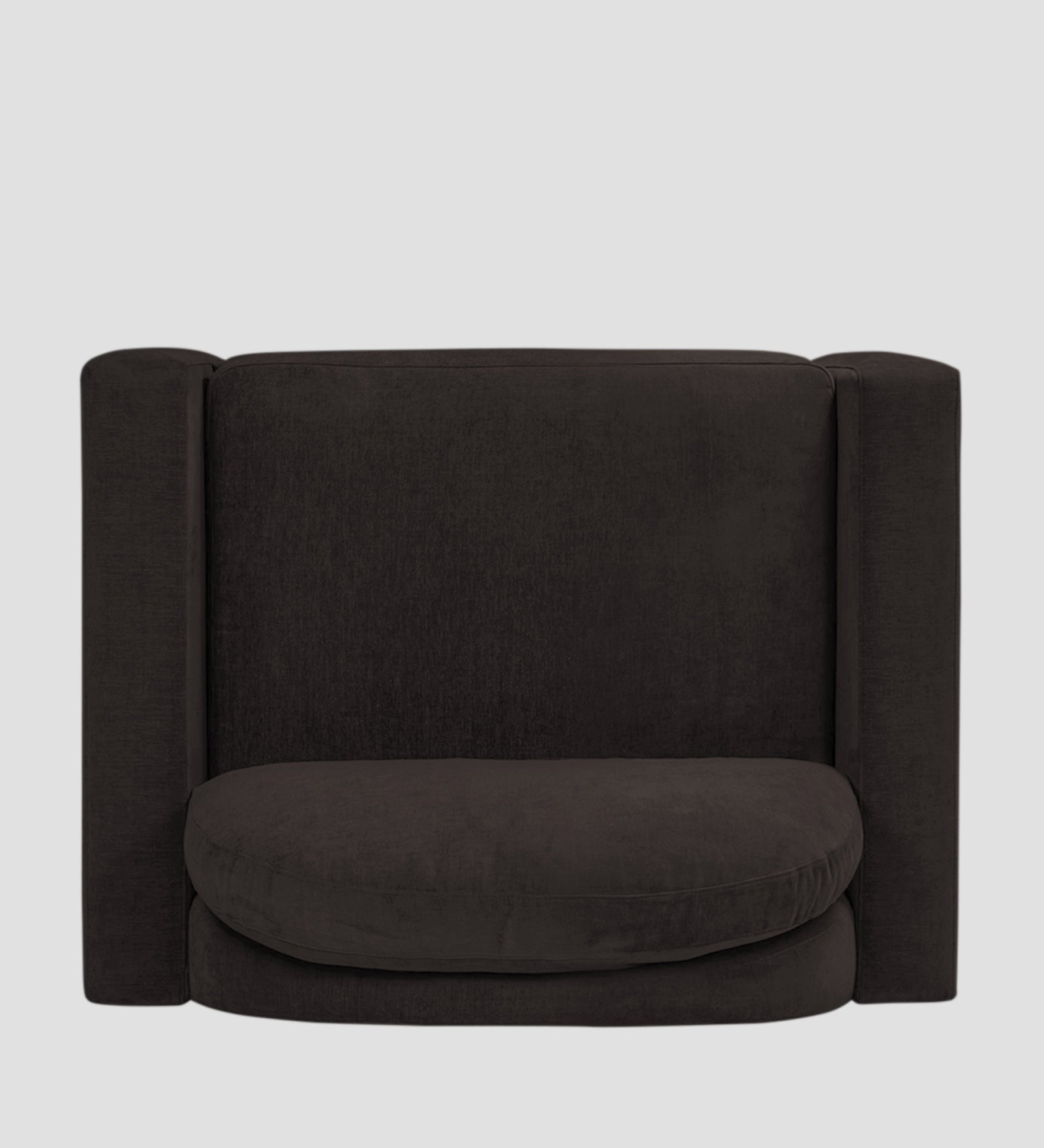 Dara Fabric 1 Seater Sofa In Cara Brown Colour - Febonic Living