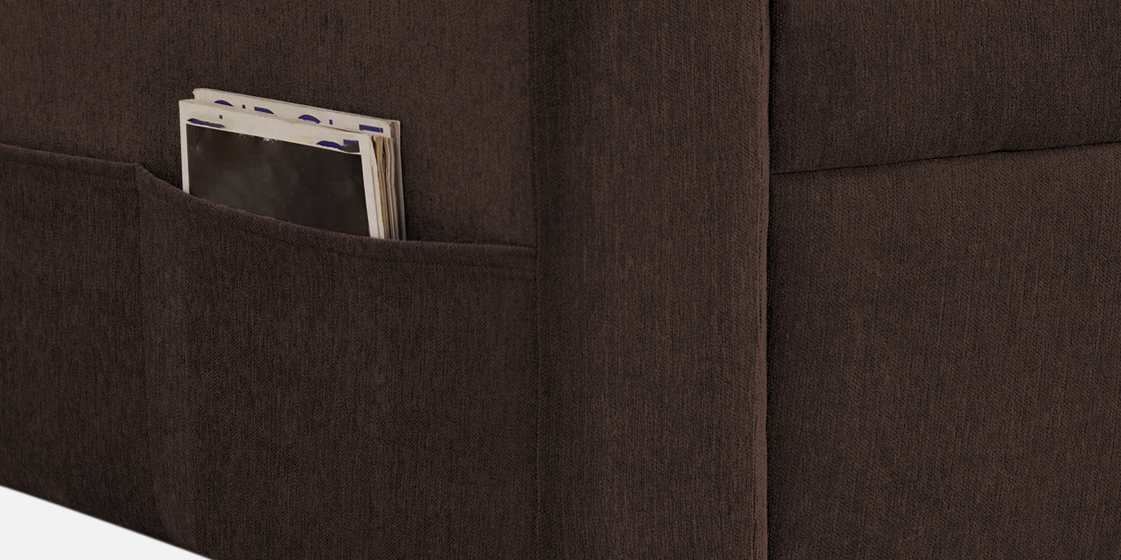 Kara Fabric 2 Seater Pull Out Sofa Cum Bed In Coffee Brown Colour - Febonic Living