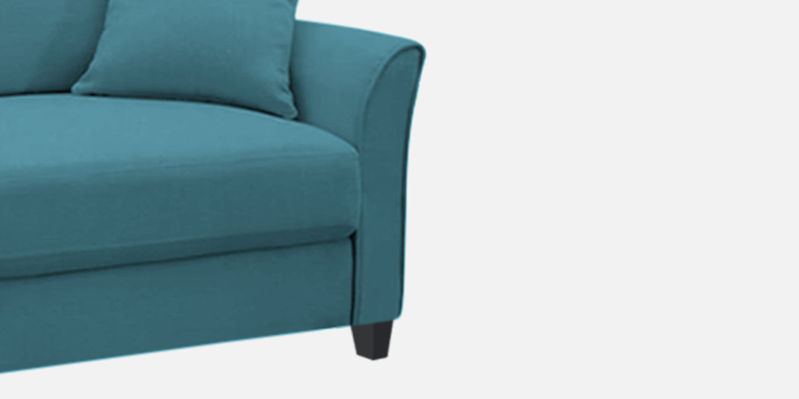 Daroo Velvet 3 Seater Sofa In Aqua Blue Colour - Febonic Living