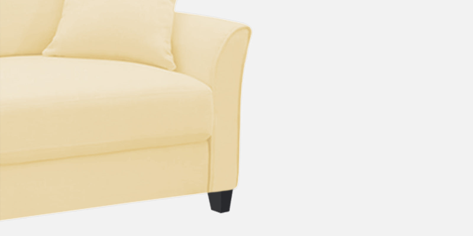 Daroo Velvet 3 Seater Sofa In Sandy Beige Colour - Febonic Living