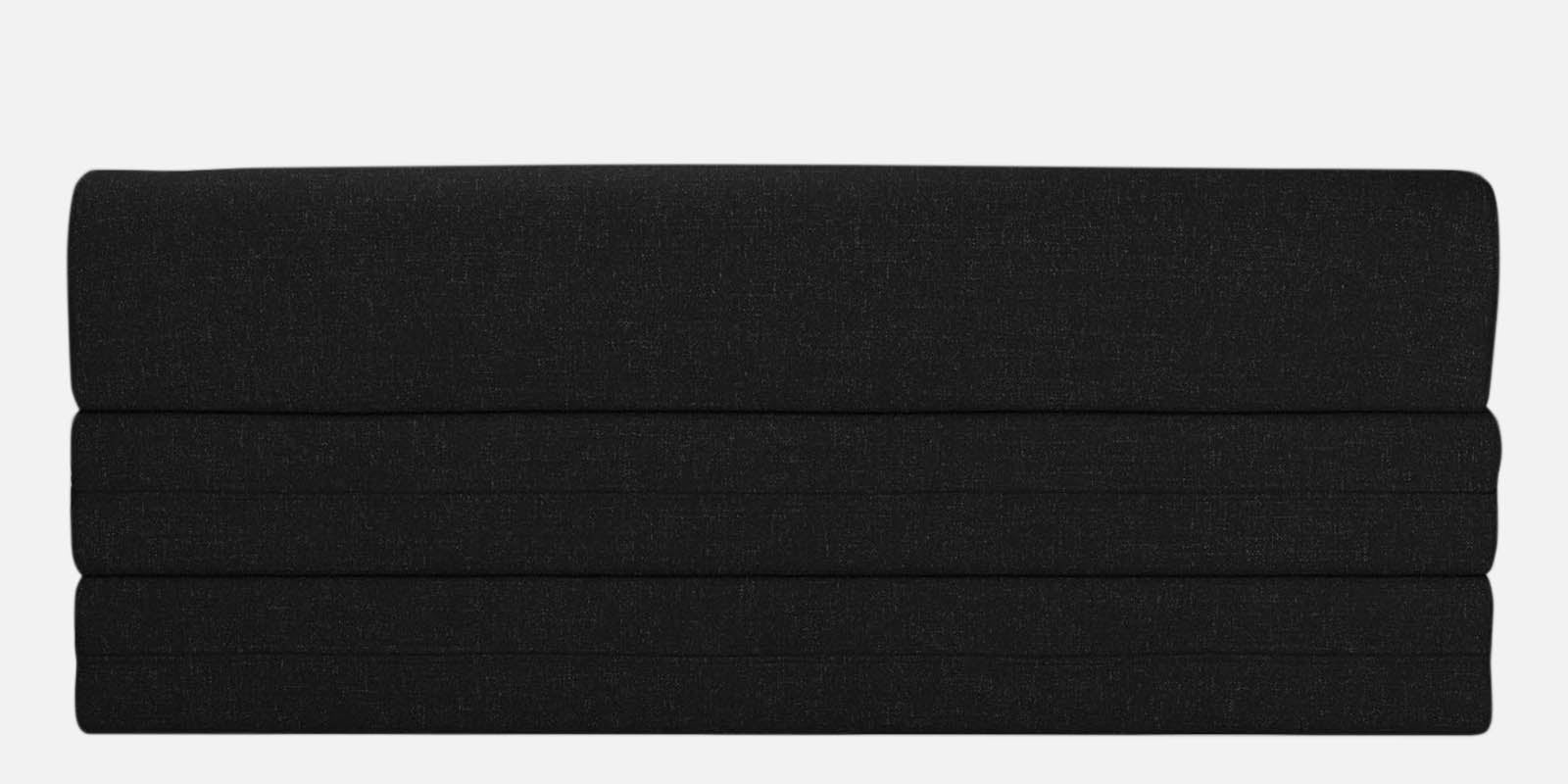 Fleepy Fabric 3 Seater Foldable Sofa Cum Bed In Zed Black Colour - Febonic Living