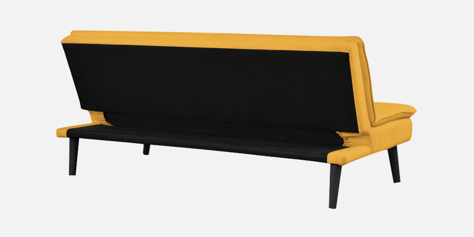 Toner Fabric 3 Seater Convertible Sofa Cum Bed In Bold Yellow Colour - Febonic Living