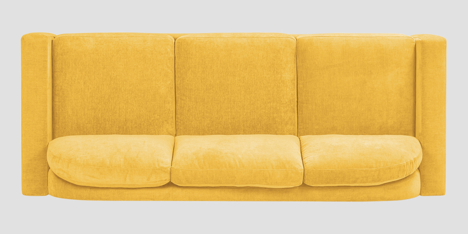 Dara Fabric 3 Seater Sofa In Bold Yellow Colour