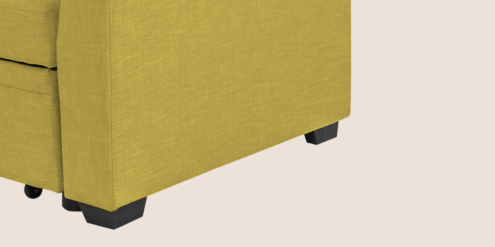 Jody Fabric 3 Seater Pull Out Sofa Cum Bed In Parrot Green Colour With Storage - Febonic Living