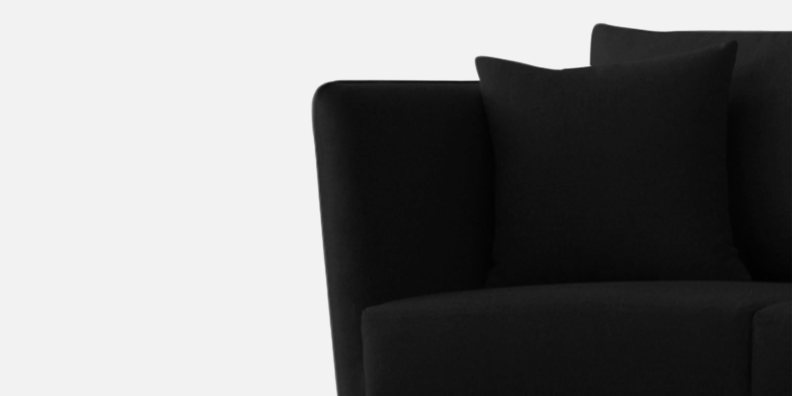 Norway Velvet 3 Seater Sofa In Adam Black Colour - Febonic Living
