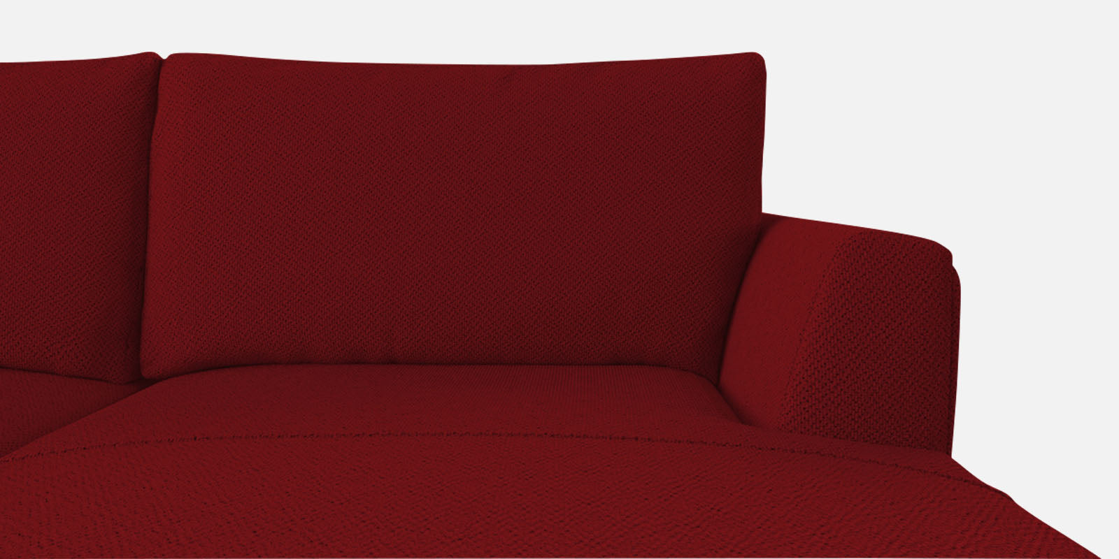 Como Fabric LHS Sectional Sofa (3+Lounger) In Blood Maroon Colour - Febonic Living