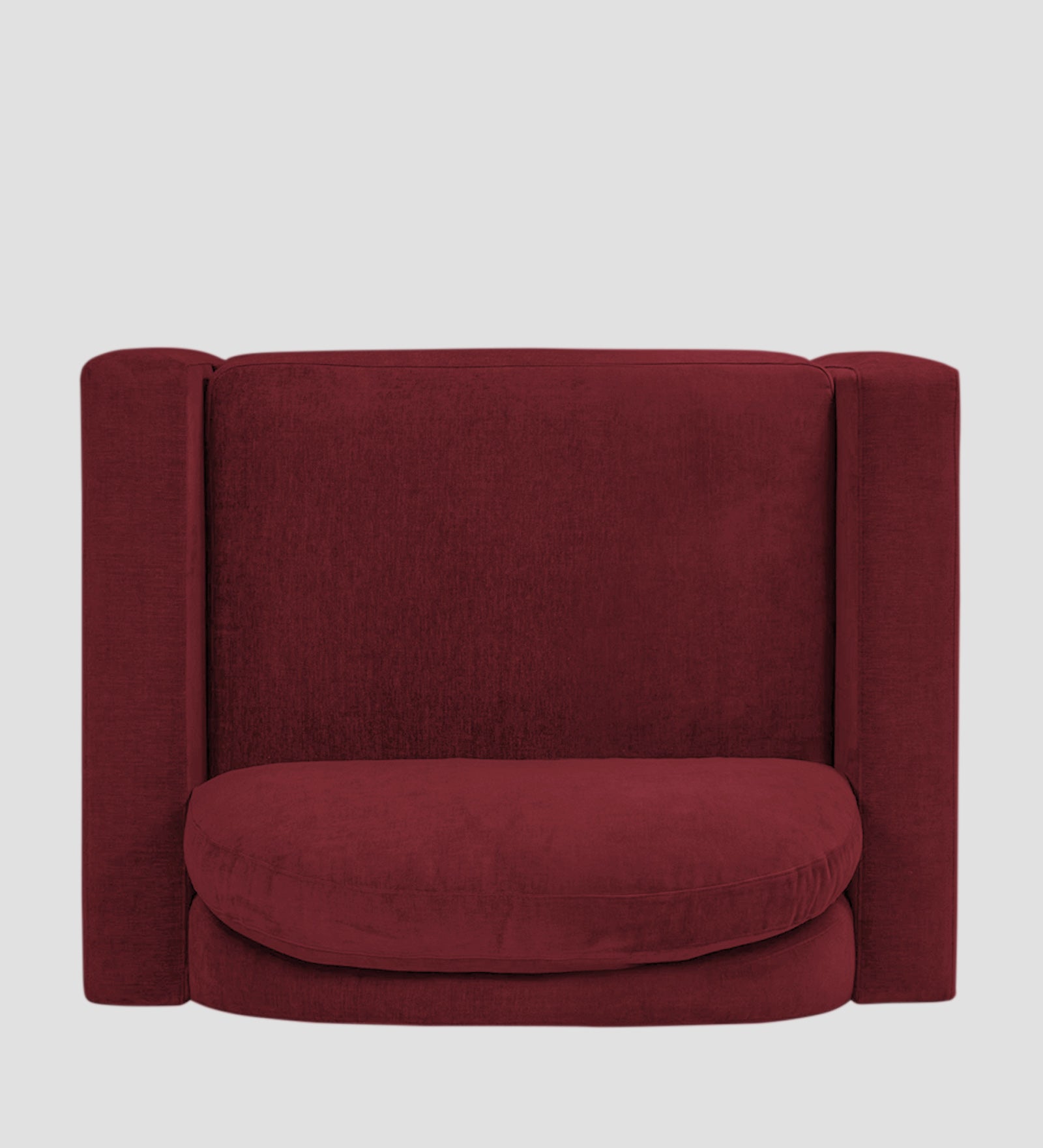 Dara Fabric 1 Seater Sofa In Blood Maroon Colour - Febonic Living