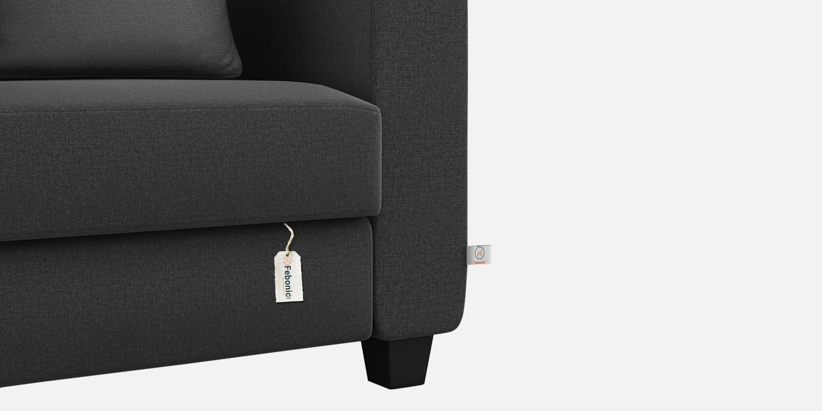 Cosmic Fabric 3 Seater Sofa in Charcoal Grey Colour