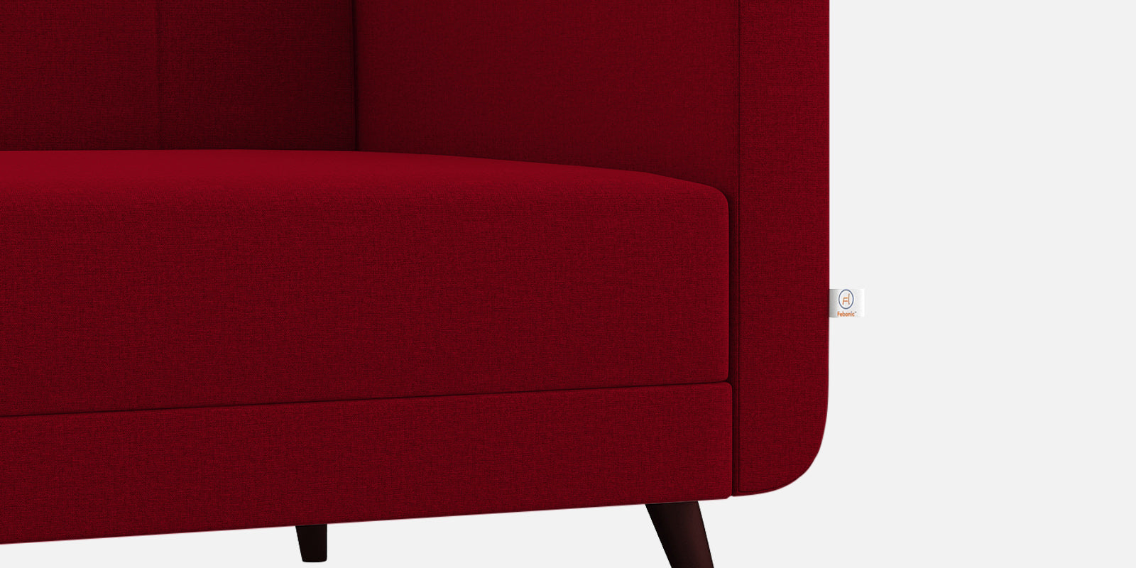 Wiki Velvet 3 Seater Sofa In Cherry Red Colour - Febonic Living