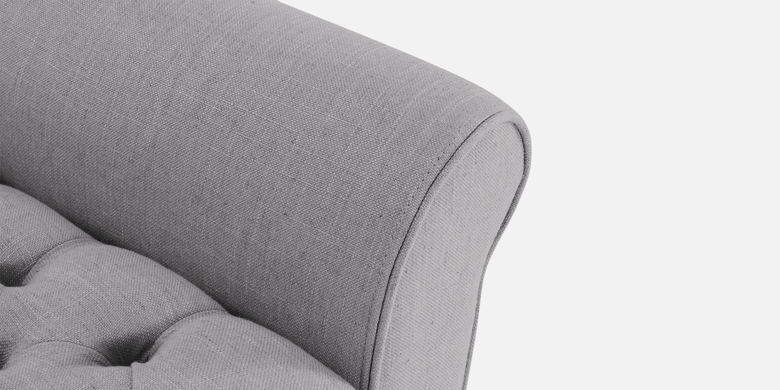Nowia Fabric 3 Seater Recamier In Lit Grey Colour With Storage - Febonic Living