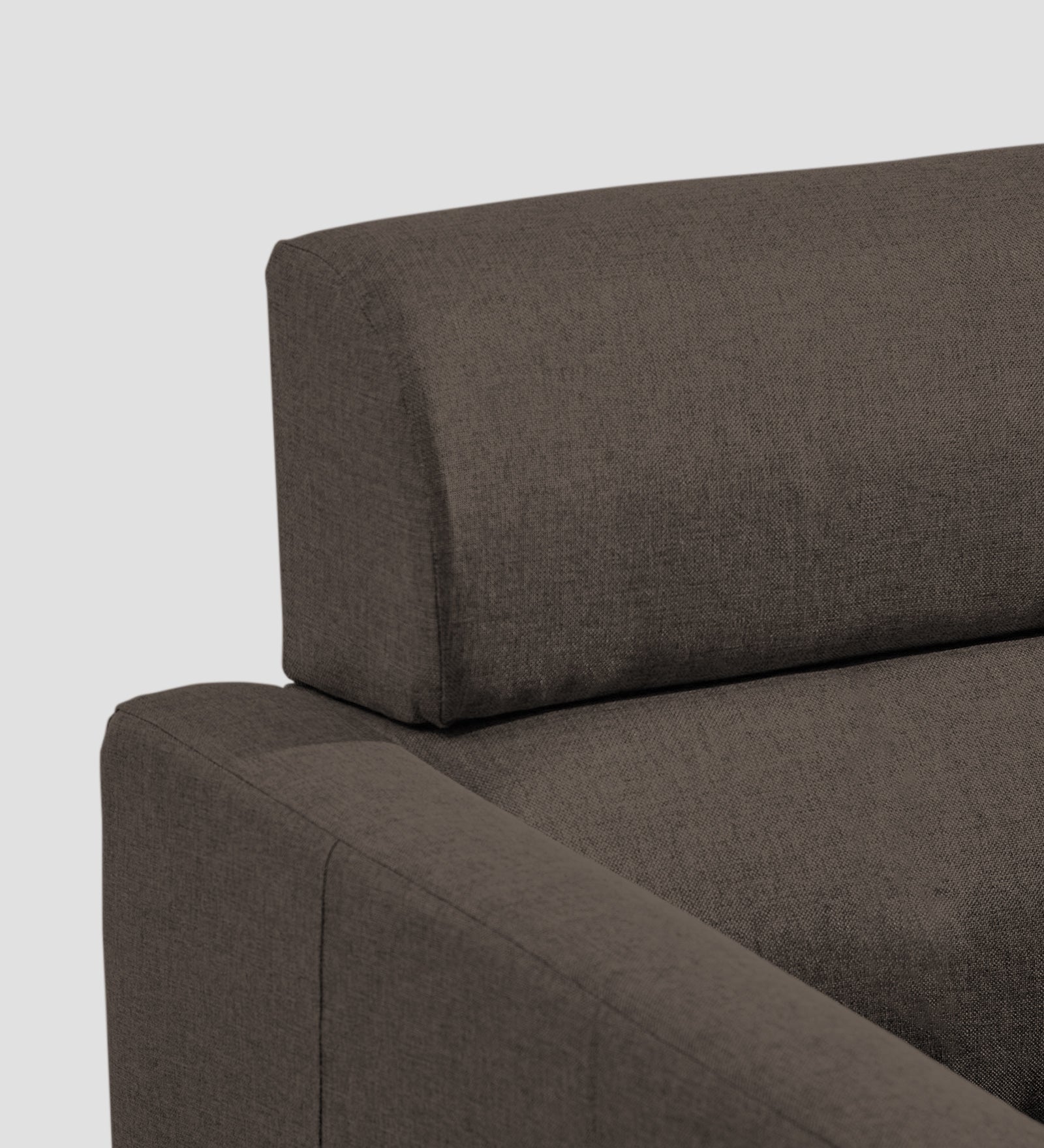 Devo Fabric 1 Seater Sofa In Caspa Brown Colour - Febonic Living