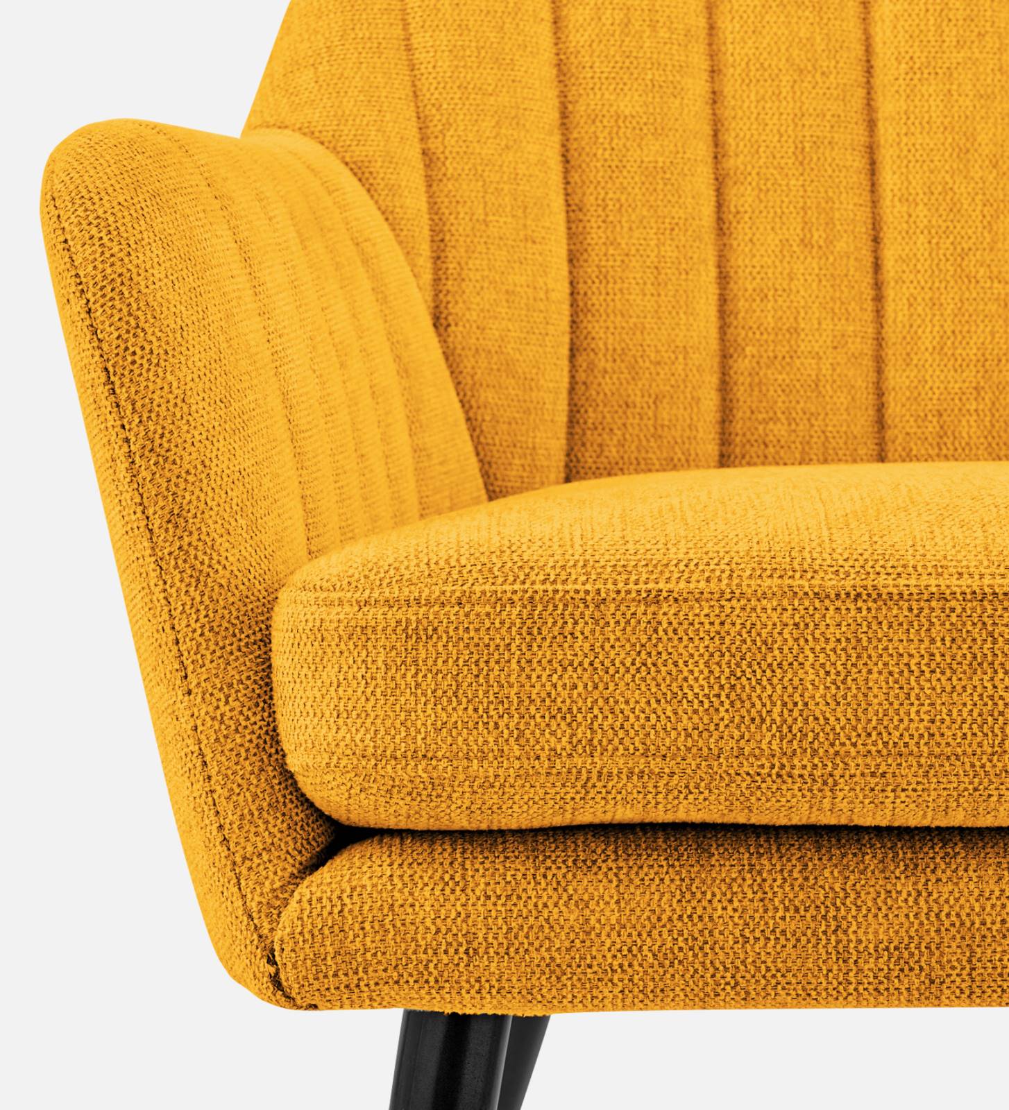 Bella Fabric Arm Chair In Bold Yellow Colour - Febonic Living