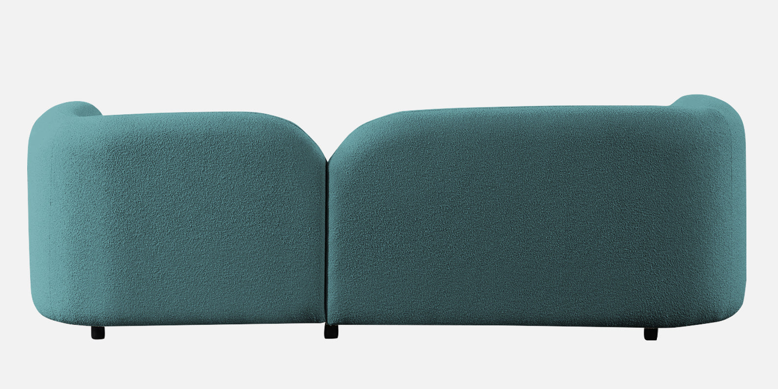 Corny Boucle Fabric 3 Seater Sofa In Ocean Blue Colour - Febonic Living
