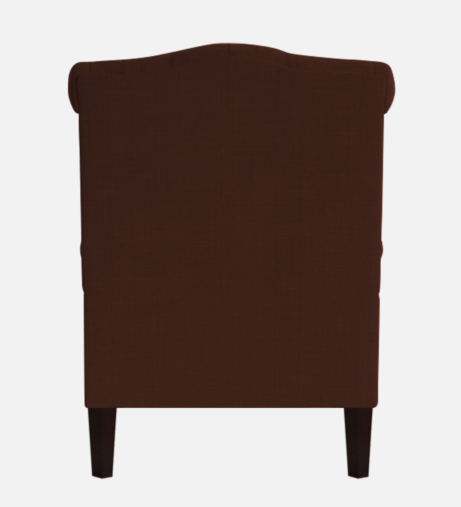 Nottage Fabric Wing Chair In Coffee Brown Colour - Febonic Living