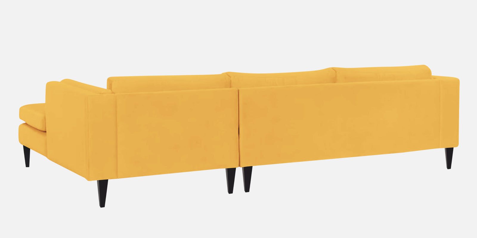 Jasper Velvet Rhs Sectional Sofa 3 Lounger In Turmeric Yellow Colour - Febonic Living
