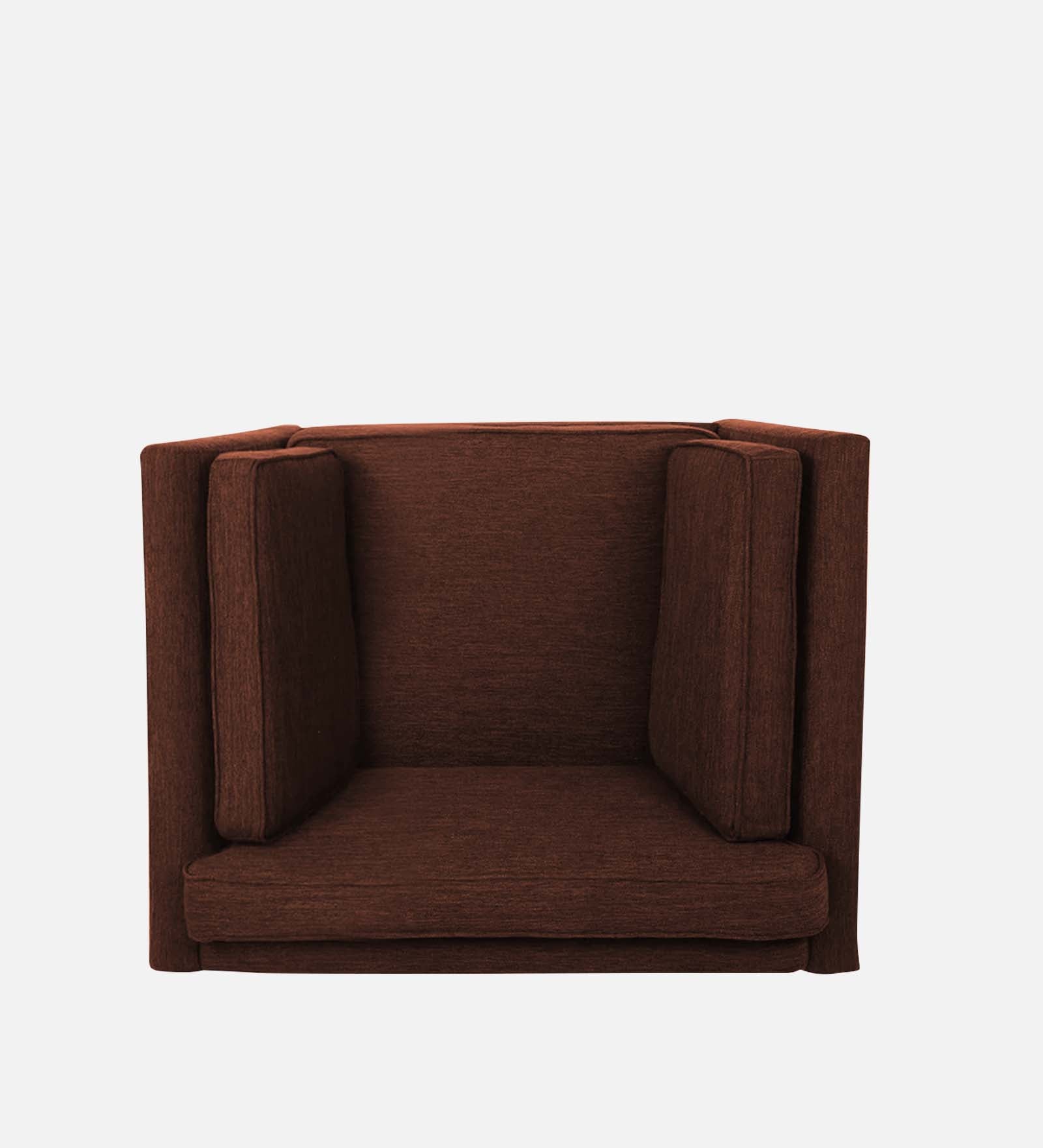 Nigar Fabric 1 Seater Sofa In Coffee Brown Colour - Febonic Living