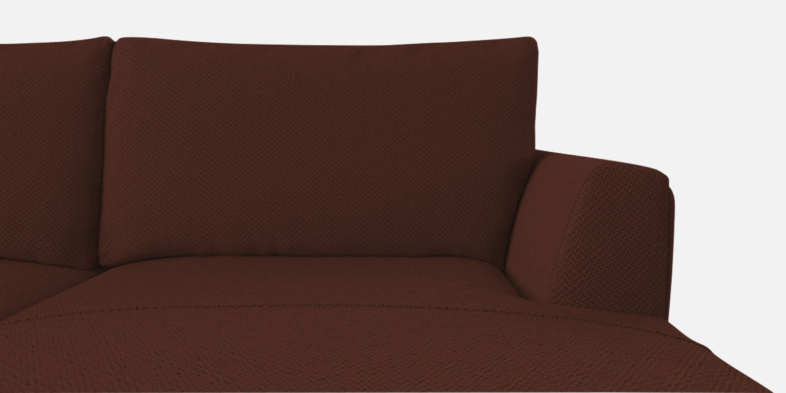 Como Fabric LHS Sectional Sofa (3+Lounger) In Coffee Brown Colour - Febonic Living