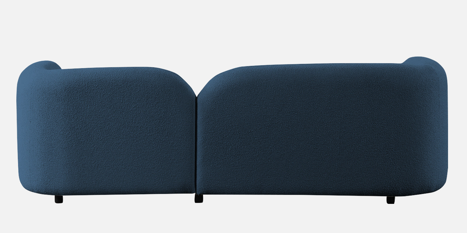 Corny Boucle Fabric 3 Seater Sofa In Classic Blue Colour - Febonic Living