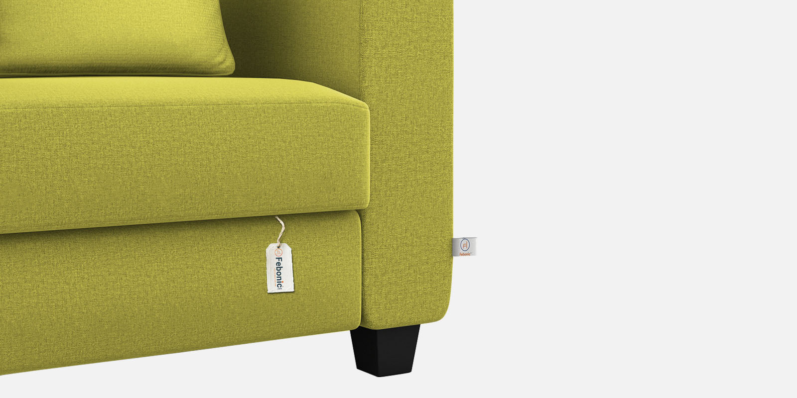 Cosmic Fabric 3 Seater Sofa In Parrot Green Colour - Febonic Living