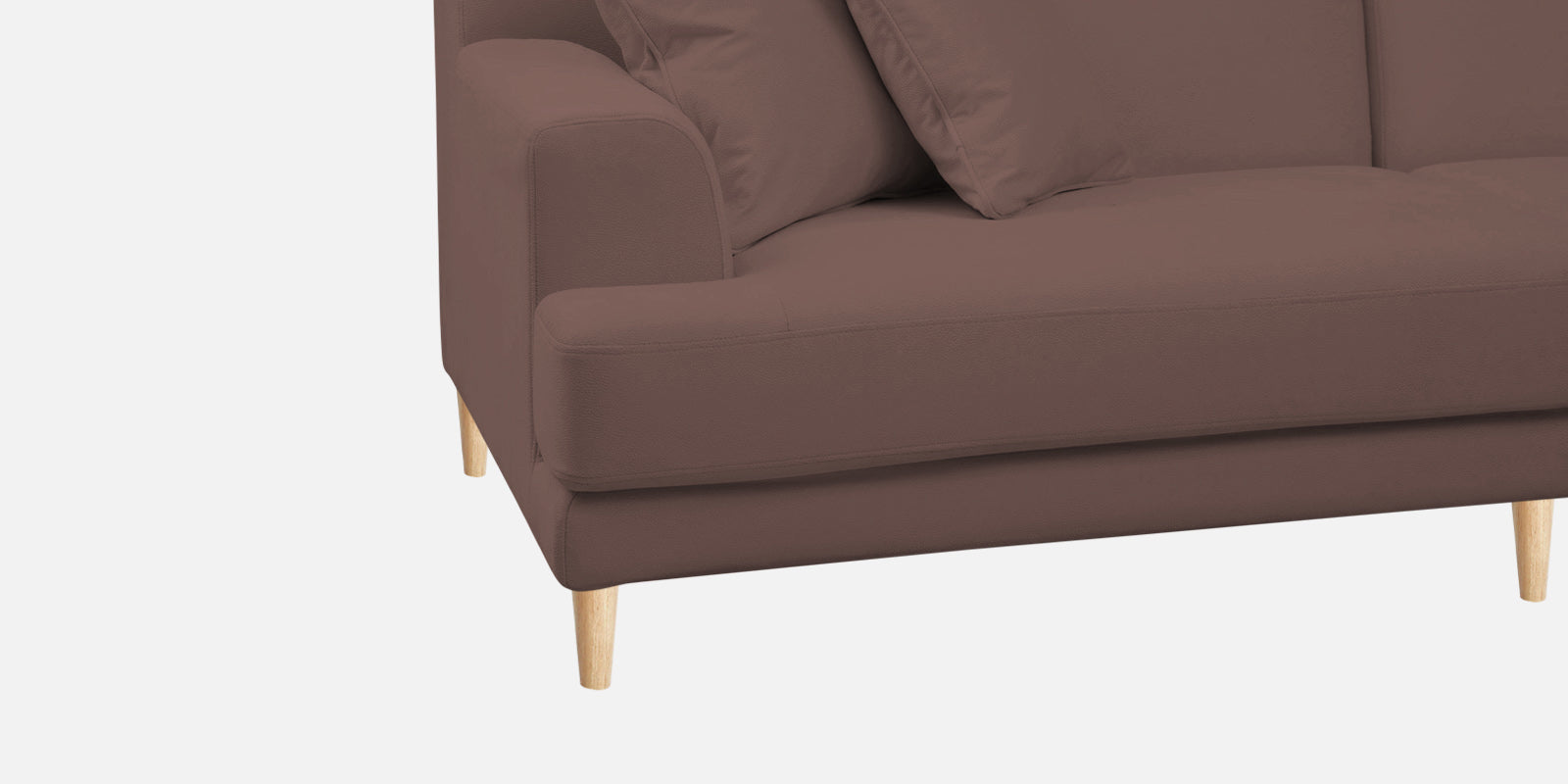 Woody Fabric LHS Sectional Sofa (3+Lounger) In Berry Wine Colour - Febonic Living