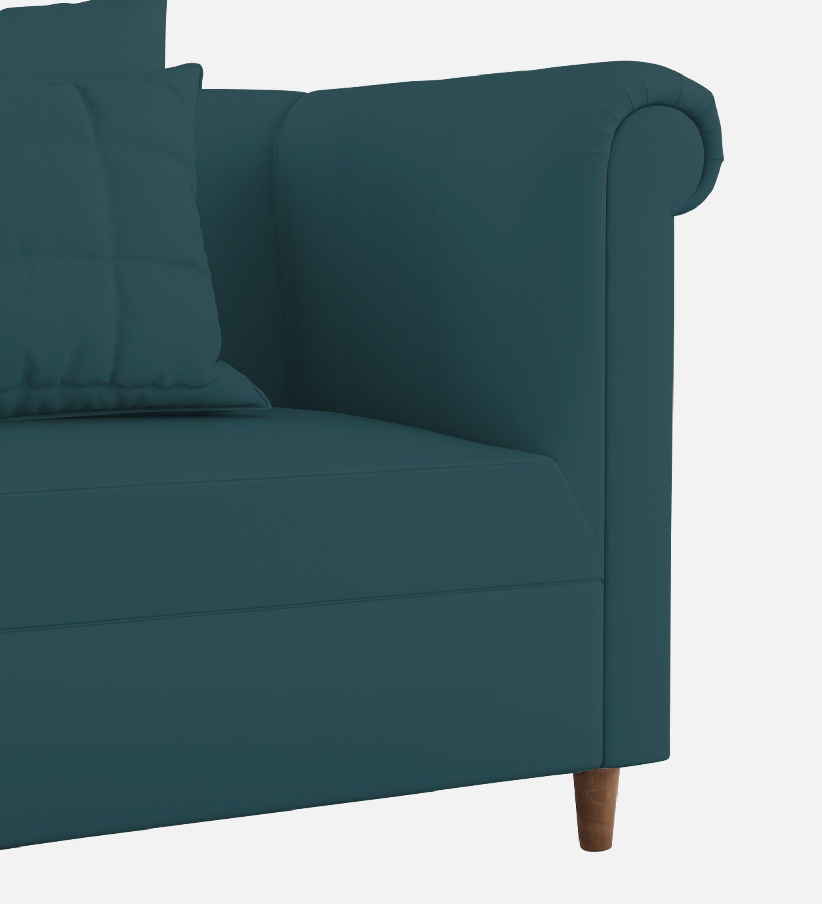 Rubi Velvet 1 Seater Sofa In Arabian Green Colour - Febonic Living