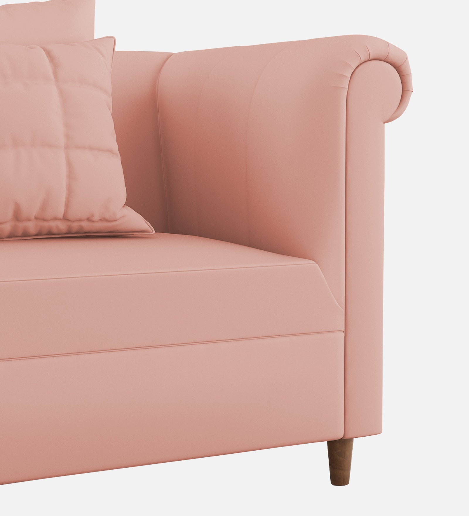 Rubi Velvet 1 Seater Sofa In Blush Pink Colour - Febonic Living