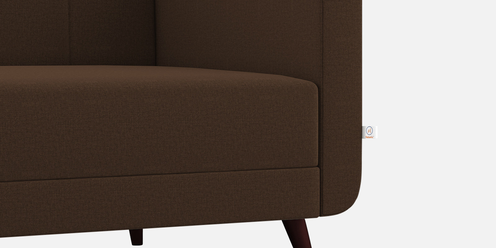 Wiki Velvet 3 Seater Sofa In Chocolate Brown Colour - Febonic Living